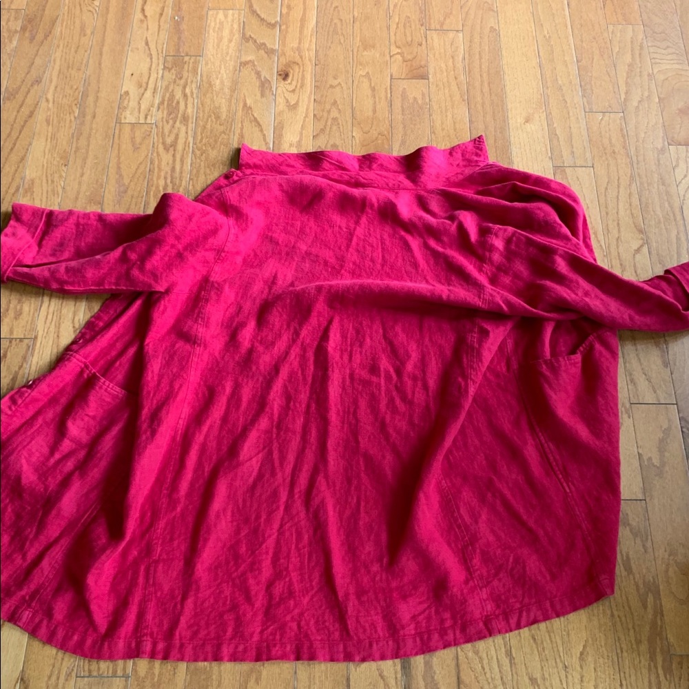 Eileen Fisher Red Button Down